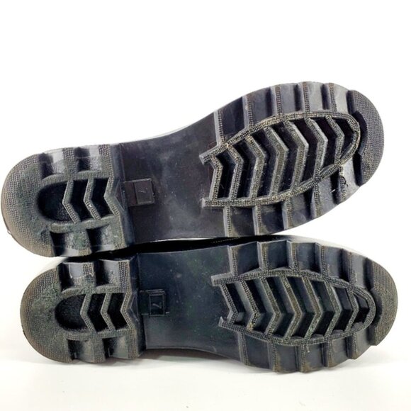 Magellan Outdoor Women's 7 Black Pull-on Side Buckle Rubber Rain/Water Boots - Picture 6 of 10